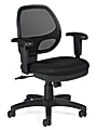 Offices To Go™ Low-Back Chair, Mesh Back With Arms, 37"H x 22"W x 24 1/2"D, Black