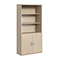 Bush Business Furniture Studio C Tall 73"H 5-Shelf Bookcase With Doors, Natural Elm, Standard Delivery 1 thumbnail image