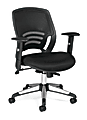 Offices To Go™ Mesh Mid-Back Chair, Black/Aluminum
