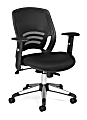 Offices To Go™ Mesh Mid-Back Chair, Black/Aluminum 1 thumbnail image