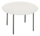 Iceberg IndestrucTable TOO Folding Table - Round Top - Four Leg Base - 4 Legs - 2" Table Top Thickness x 78" Table Top Diameter - Platinum, Powder Coated - High-density Polyethylene (HDPE), Steel 1 thumbnail image