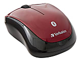 Verbatim Bluetooth® Wireless Tablet Multi-Trac Blue LED Mouse - Garnet - Blue LED - Wireless - Bluetooth - Garnet - 1 Pack - 1600 dpi - Symmetrical 1 thumbnail image