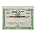 Custom Corporate Stock Certificates, 3-Hole Punched, Green, Pack Of 20 Certificates 1 thumbnail image
