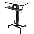 Ergotron WorkFit-PD Sit-Stand Desk, Light Grey