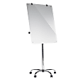 MasterVision® Heavy-Duty Magnetic Glass Easel, Steel, White