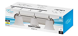 Euri Integrated Indoor LED Vanity Light With Glass Bells, Dimmable, 2000 Lumens, 28 Watt, 3000 Kelvin/Warm White, 1 Each  