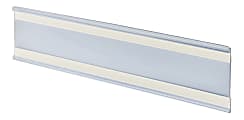 Azar Displays Plastic Adhesive-Back Name Plates, 3" x 11", Clear, Pack Of 10 Name Plates