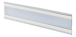 Azar Displays Plastic Adhesive-Back Name Plates, 3" x 11", Clear, Pack Of 10 Name Plates 1 thumbnail image