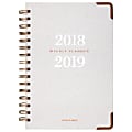 AT-A-GLANCE® Signature Collection Hardcover 13-Month Academic Weekly/Monthly Planner, 5 3/4" x 8 1/2", Gray, July 2018 To July 2019