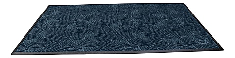 Waterhog Plus Swirl Floor Mat, 48" x 72", Indigo