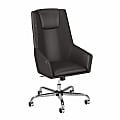 Bush Business Furniture London High-Back Faux Leather Box Chair, Brown, Standard Delivery 1 thumbnail image