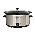 West Bend 6-Quart Oval Slow Cooker, Silver