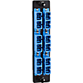 Black Box High-Density Adapter Panel, Ceramic Sleeves, (6) SC Duplex Pairs, Blue - 6 x SC Duplex - 6 Port(s) - 6 x RJ-11 - 6 x Duplex 1 thumbnail image