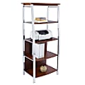 Realspace® Mezza 60"H 4-Shelf Contemporary Bookcase, Multicolor/Medium Finish