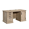 Sauder® Mason Peak™ 60"W Commercial Double Pedestal Desk, Prime Oak™