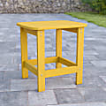 Flash Furniture Charlestown All-Weather Adirondack Side Table, 18-1/4”H x 18-3/4”W x 15”D, Yellow 1 thumbnail image