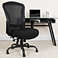 Flash Furniture HERCULES 24-7 Intensive Mesh Big And Tall Multifunction Chair With Synchro Tilt, Black