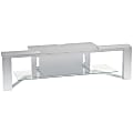 Ameriwood™ DLP® TV Stand, For TVs With 67" (Max.) Screens, 17 1/4"H x 62 1/4"W x 17 5/8"D, Gloss Silver 1 thumbnail image