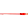 Black Box Connect Cat.5e UTP Patch Network Cable - 3 ft Category 5e Network Cable for Network Device - First End: 1 x RJ-45 Network - Male - Second End: 1 x RJ-45 Network - Male - 1 Gbit/s - Patch Cable - Gold Plated Contact - CM - 26 AWG - Red