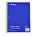 C-Line Wide Rule Spiral Notebooks, 8" x 10-1/2", 1 Subject, 70 Sheets, Blue, Case Of 24 Notebooks 1 thumbnail image
