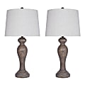 LumiSource Peppa Table Lamps, 16"H, Natural/Opal Gray, Set Of 2 Lamps 1 thumbnail image
