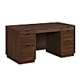 Sauder® Palo Alto™ 60"W Commercial Double-Pedestal Computer Desk, Spiced Mahogany™