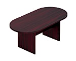 Offices To Go™ Superior Laminate Series Conference Table, Racetrack Top, Slab Base, 29 1/2"H x 72"W x 36"D, American Mahogany