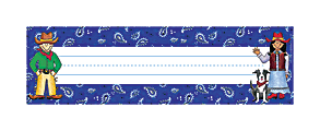 Barker Creek Single-Sided Desk Tags/Bulletin Board Signs, 12" x 3 1/2", Western, Pre-K To Grade 6, Pack Of 36 1 thumbnail image