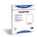PrintWorks Professional 2-Hole Top Pre-Punched Paper For Fastener File Folders, Binders, Clipboards - Letter - 8 1/2" x 11" - 20 lb Basis Weight - 2-holes punched - Smooth - Pre-punched - 500 / Ream - White 1 thumbnail image