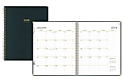 Blue Sky™ Carrera Weekly/Monthly TP Planner, 8 1/2" x 11", 50% Recycled, Black, January to December 2018 (101655) 1 thumbnail image