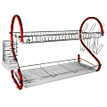 Better Chef DR-225R 2-Tier Dish Rack, 22", Red 1 thumbnail image