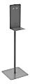 Built Sanitizer Floor Stand, 48" x 14" x 14", Metallic Silver