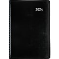 2024 Office Depot® Brand Daily Planner, 5" x 8", Black, January To December 2024 , OD000100