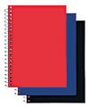 Office Depot® Brand Poly Cover Wirebound Notebook, 5" x 7", College Ruled, 100 Sheets, Assorted Colors (No Color Choice), Pack Of 3