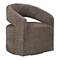 Office Star Devin Fabric Swivel Accent Chair, 32-1/2”H x 27-1/2”W x 26”D, Charcoal
