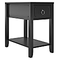 Ameriwood™ Home Novogratz Her Majesty Narrow Side Table, 24”H x 13-13/16”W x 23-5/8”D, Black