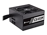 CORSAIR CX-M Series CX450M - 2015 Edition - power supply (internal) - ATX12V 2.4/ EPS12V 2.92 - 80 PLUS Bronze - AC 100-240 V - 450 Watt - active PFC - North America - matte black 1 thumbnail image