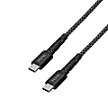 iHome Nylon Braided USB-C To USB-C Cable, 6', Black 1 thumbnail image