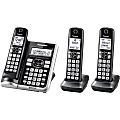 Panasonic® Link2Cell DECT 6.0 Cordless Telephone With Answering Machine And Dual Keypad, 3 Handsets, KX-TGF573S 1 thumbnail image
