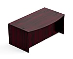 Offices To Go™ Superior Laminate Series Desk, Bow Front Desk Shell, 29 1/2"H x 71"W x 36/42"D, Mahogany