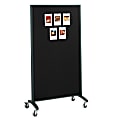 Quartet® Motion® 2-Sided Bulletin Board/Non-Magnetic Dry-Erase Whiteboard Rolling Room Divider, 36" x 72", Aluminum Frame With Black Finish 1 thumbnail image