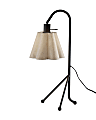 Adesso Kendra Table Lamp, Black/Oatmeal Fabric Shade 1 thumbnail image