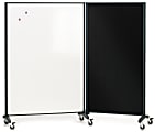 Quartet® Motion® Room Divider With DuraMax® Porcelain Magnetic Dry-Erase Whiteboard Surface, 48" x 72", Metal Frame With Graphite Finish 1 thumbnail image