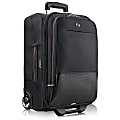 Solo New York Urban Rolling Overnighter Case For 15.6" Laptops, Black/Orange