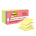Post-it Pop Up Notes Value Pack, 3 in x 3 in, 18 Pads, 100 Sheets/Pad, Clean Removal, Assorted Colors