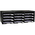 Storex 12-compartment Organizer - 6000 x Sheet - 12 Compartment(s) - 9.50" x 12" - 10.5" Height x 14.1" Width31.4" Length - 100% Recycled - Black - Polystyrene - 1 Each