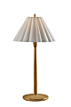 Adesso Scallop Table Lamp, Natural/White Fabric Shade 1 thumbnail image