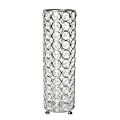 Elegant Designs Ellipse Crystal Decorative Vase, 10-1/4"H x 3-1/4"W x 3-1/4"D, Chrome 1 thumbnail image