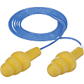 E-A-R UltraFit Corded Earplugs - Noise, Blast Protection - Polymer - Yellow - Comfortable, Washable, Dielectric, Disposable - 100 / Bag