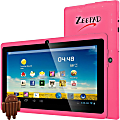 Zeepad 7DRK-Q Tablet - 7" - 512 MB DDR3 SDRAM - Allwinner Cortex A7 A33 Quad-core (4 Core) 1.80 GHz - 4 GB - Android 4.4 KitKat - 800 x 480 - Pink